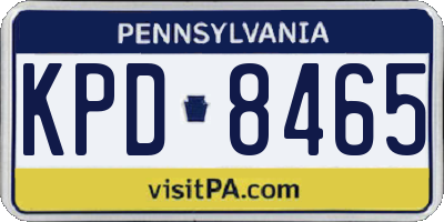 PA license plate KPD8465