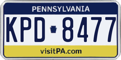 PA license plate KPD8477