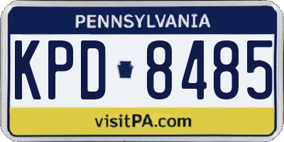 PA license plate KPD8485