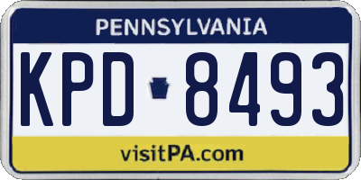 PA license plate KPD8493