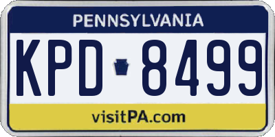PA license plate KPD8499