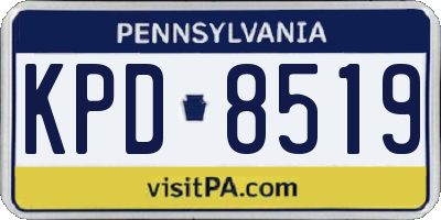 PA license plate KPD8519