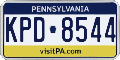 PA license plate KPD8544