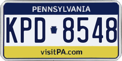 PA license plate KPD8548