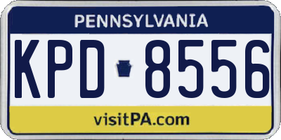 PA license plate KPD8556
