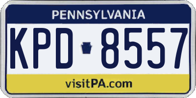 PA license plate KPD8557