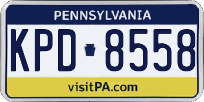 PA license plate KPD8558