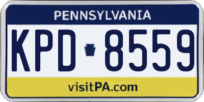 PA license plate KPD8559