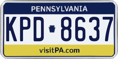 PA license plate KPD8637
