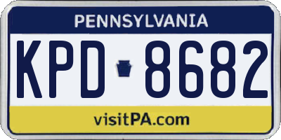 PA license plate KPD8682