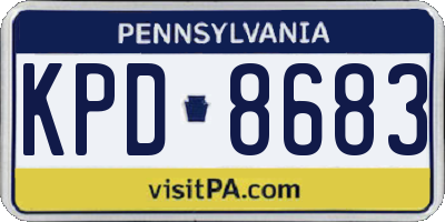 PA license plate KPD8683