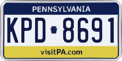 PA license plate KPD8691