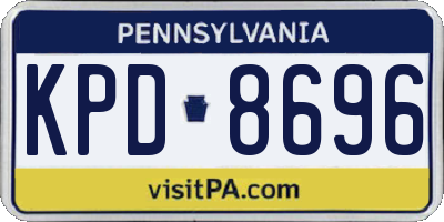PA license plate KPD8696