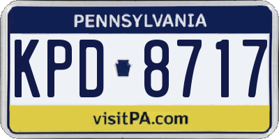 PA license plate KPD8717