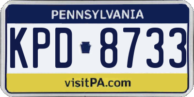 PA license plate KPD8733