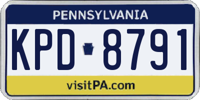 PA license plate KPD8791