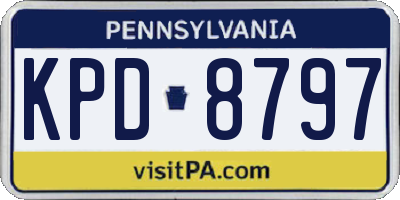 PA license plate KPD8797