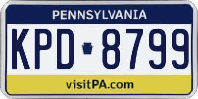 PA license plate KPD8799