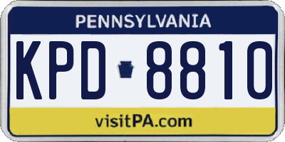 PA license plate KPD8810