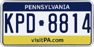 PA license plate KPD8814