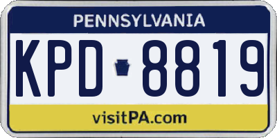 PA license plate KPD8819