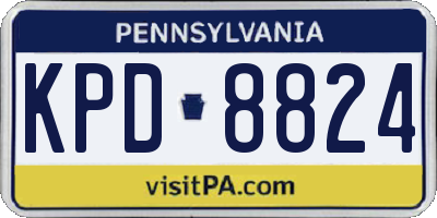 PA license plate KPD8824