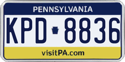 PA license plate KPD8836