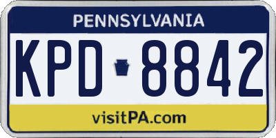 PA license plate KPD8842
