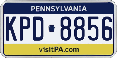 PA license plate KPD8856