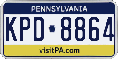 PA license plate KPD8864