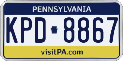 PA license plate KPD8867