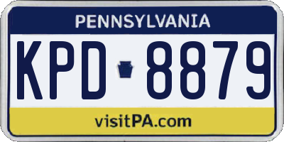 PA license plate KPD8879