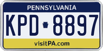 PA license plate KPD8897