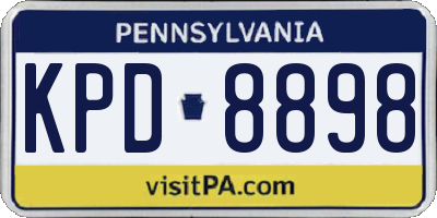 PA license plate KPD8898