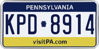 PA license plate KPD8914