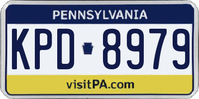 PA license plate KPD8979