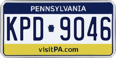 PA license plate KPD9046