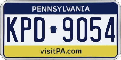 PA license plate KPD9054