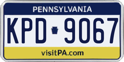PA license plate KPD9067