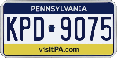 PA license plate KPD9075