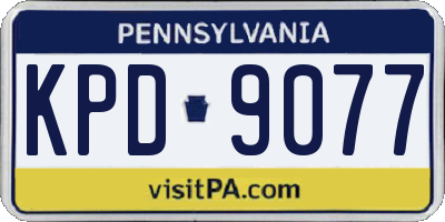 PA license plate KPD9077