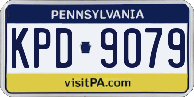 PA license plate KPD9079