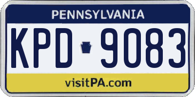 PA license plate KPD9083