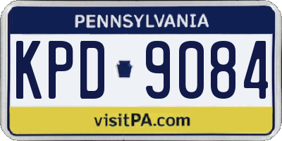 PA license plate KPD9084