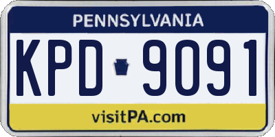 PA license plate KPD9091