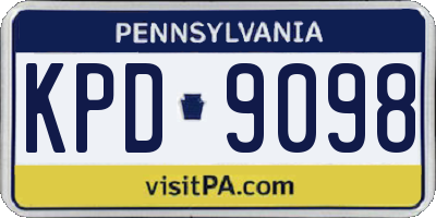 PA license plate KPD9098