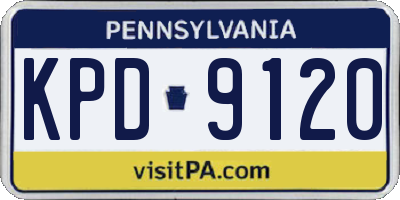 PA license plate KPD9120