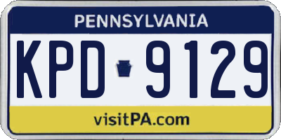 PA license plate KPD9129