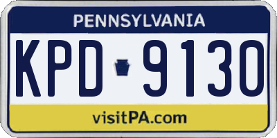 PA license plate KPD9130