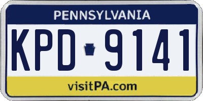 PA license plate KPD9141